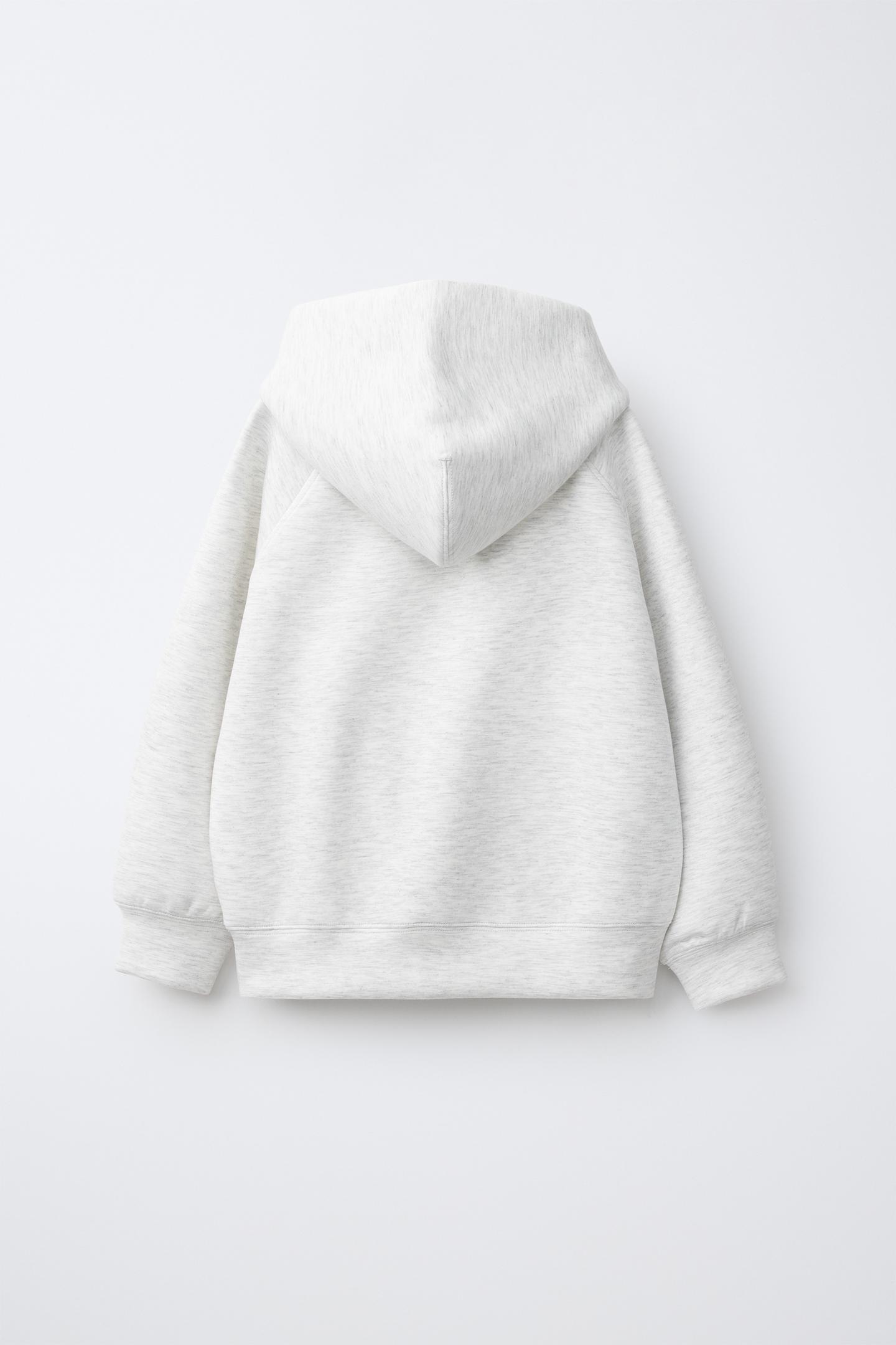 Детское худи Zara Sporty, цвет: Серый меланжевый — фото 2