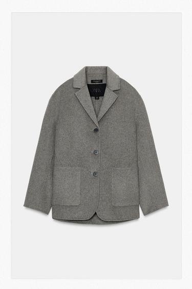 SAKO Z VLNĚNÉ SMĚSI ZW COLLECTION - Šedá od Zara