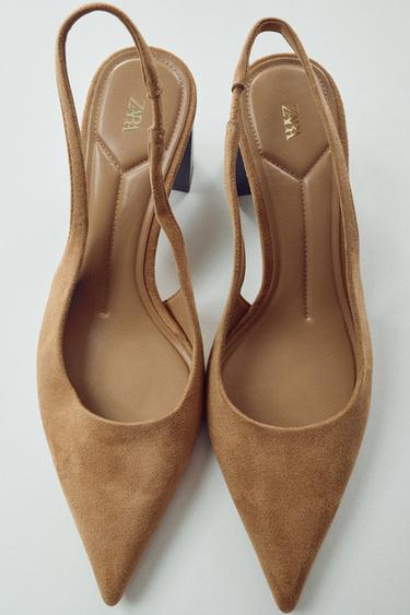 SLINGBACK HEELS — Sandy Brown 1