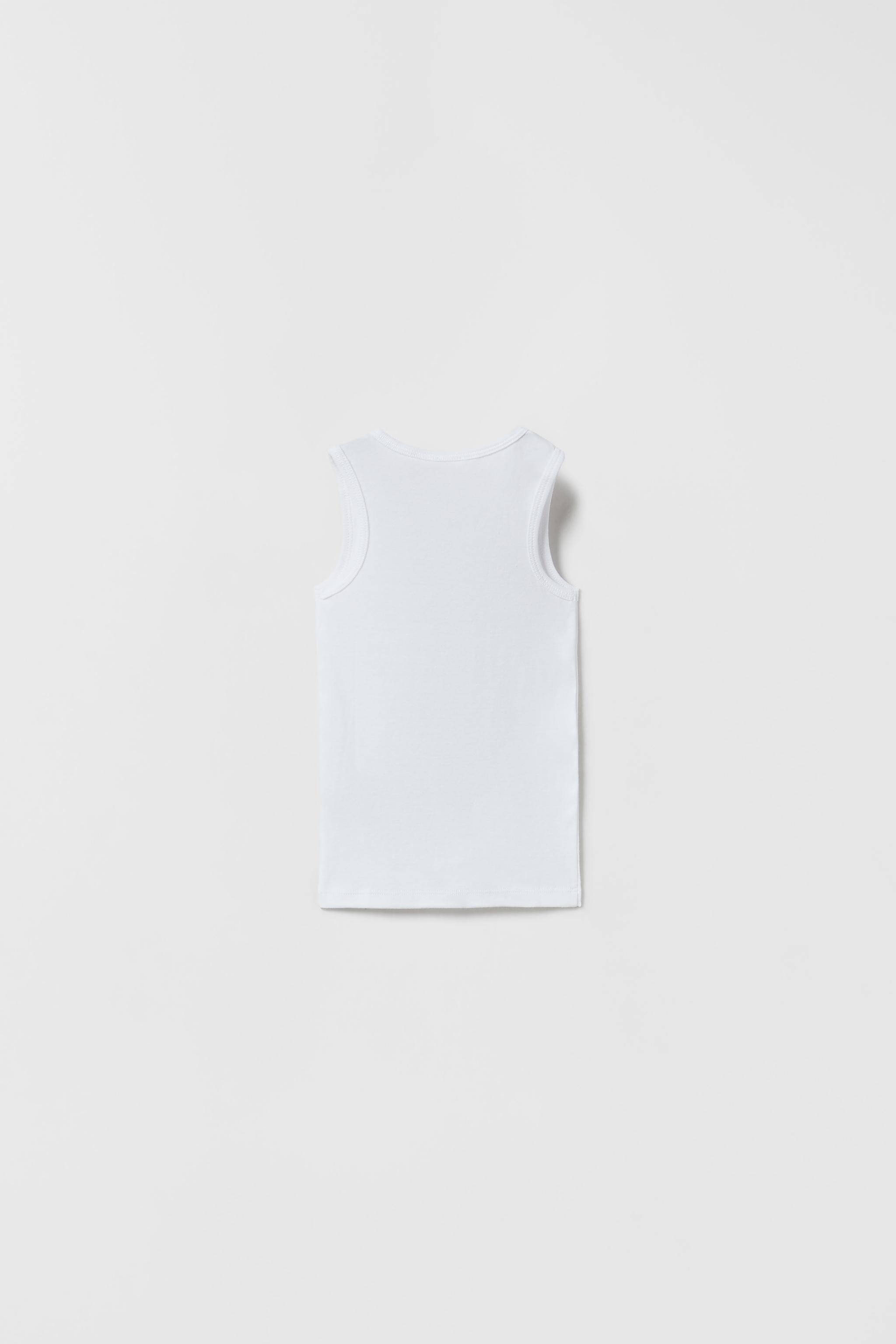 2-6 YEARS/ THREE-PACK OF BASIC TANK TOPS - White | ZARA Canada