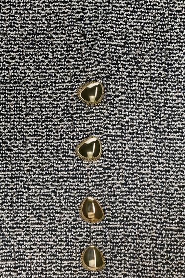 GILET STRUCTURÉ À BOUTONS - Blanc / Noir de Zara - Image 6