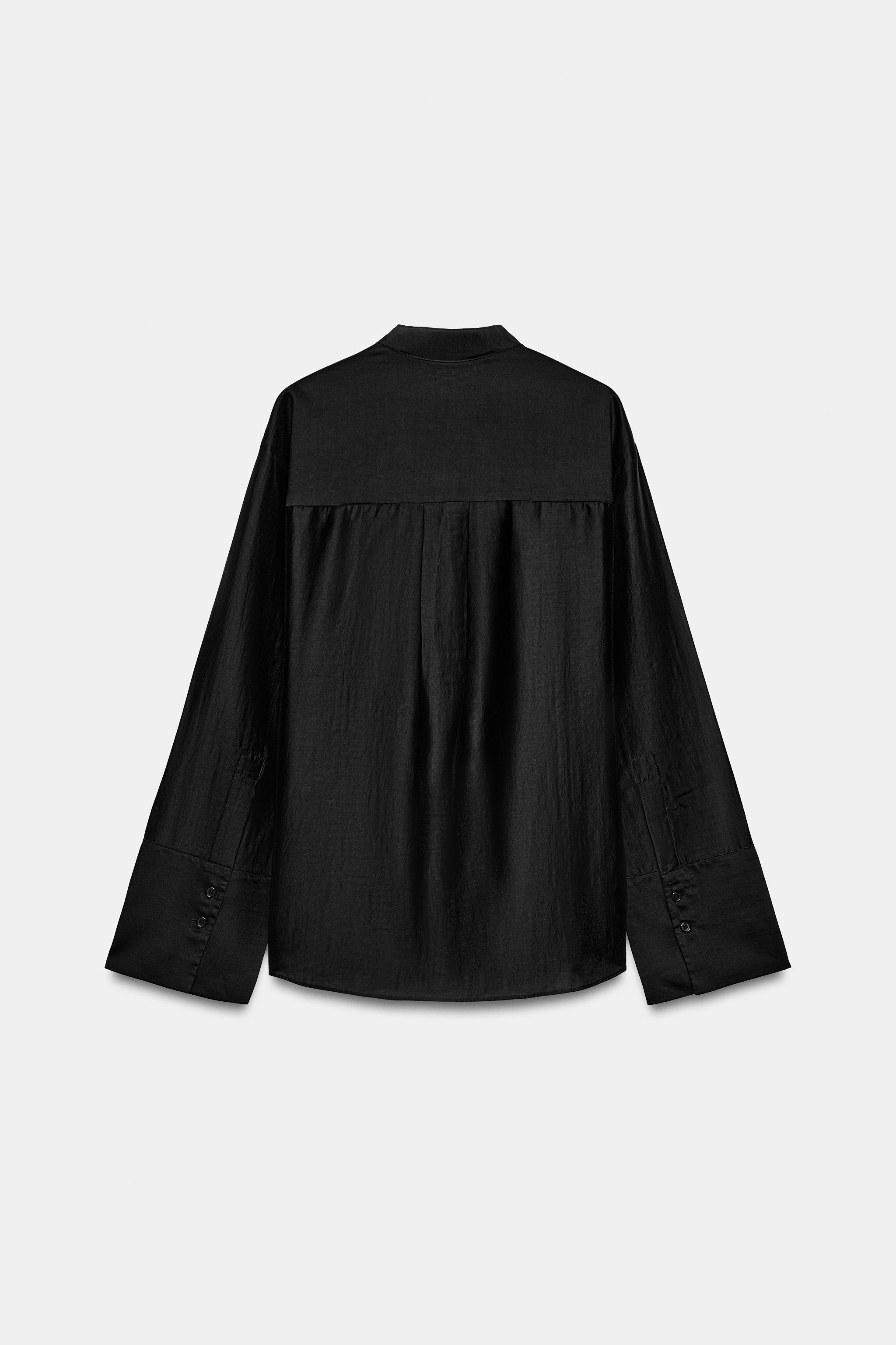 Zara ZW COLLECTION EMBROIDERED POCKET SHIRT — фото 8