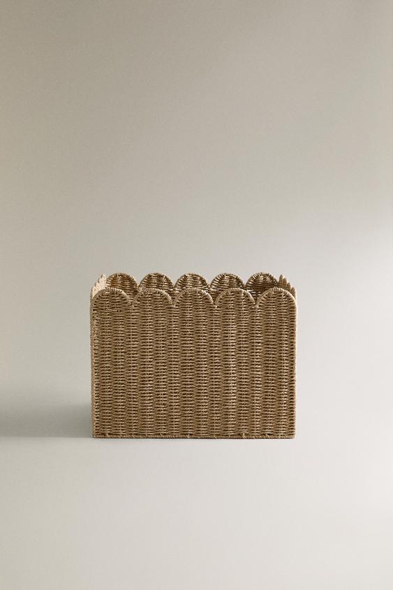 LARGE SCALLOPED BASKET - Light beige by Zara - Image 0