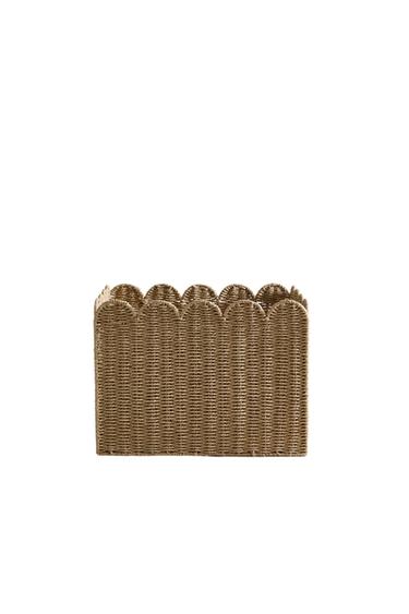 LARGE SCALLOPED BASKET - Light beige by Zara - Image 0