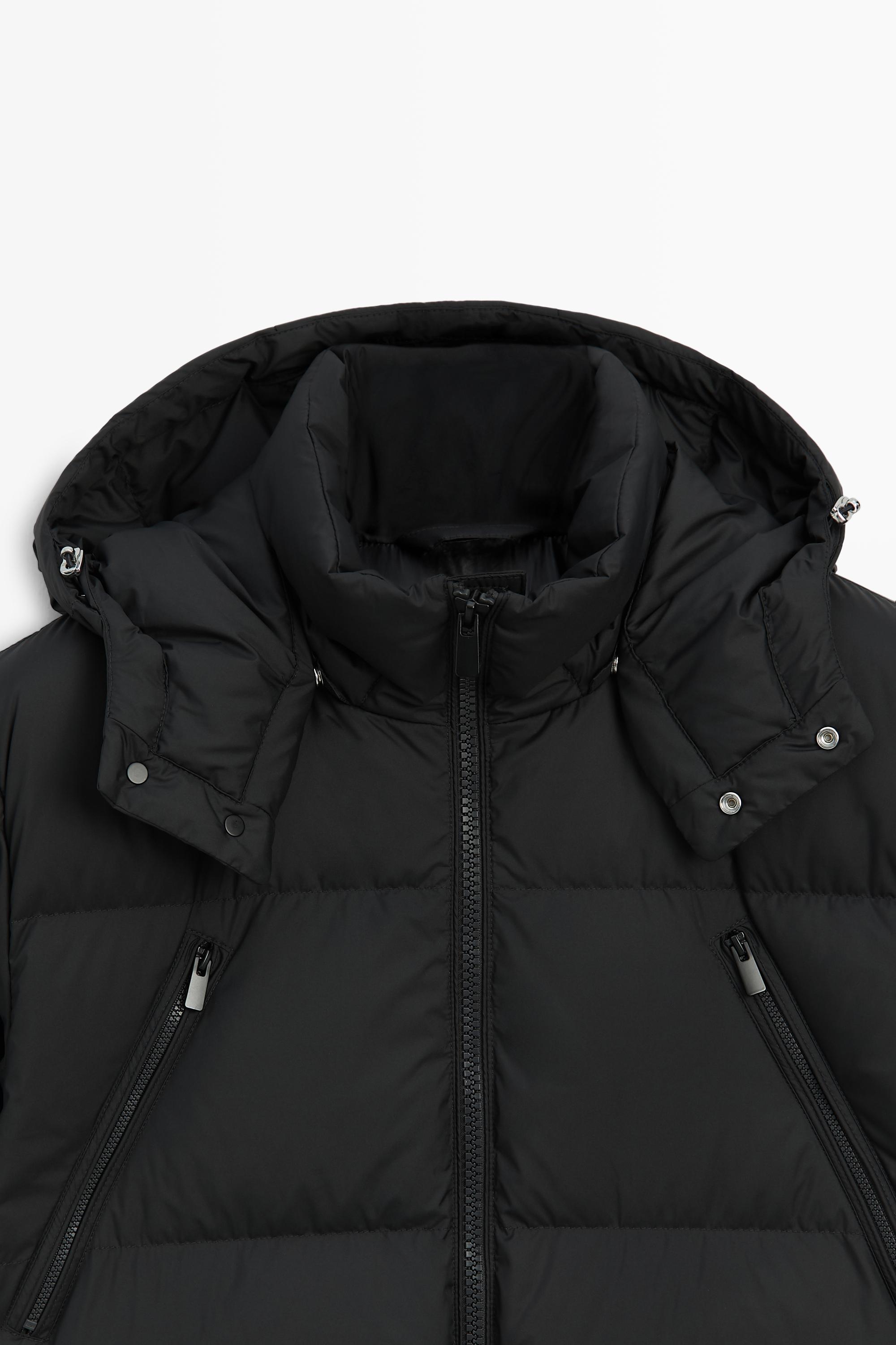 Down jacket with pocket detail