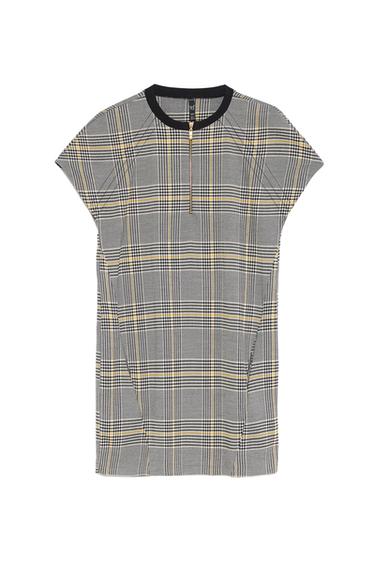 CHECKED DRESS WITH ZIP