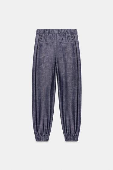 PANTALON DE JOGGING À CHEVILLES ÉLASTIQUES - Indigo de Zara - Image 8