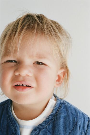 PADDED DENIM JACKET - Indigo by Zara