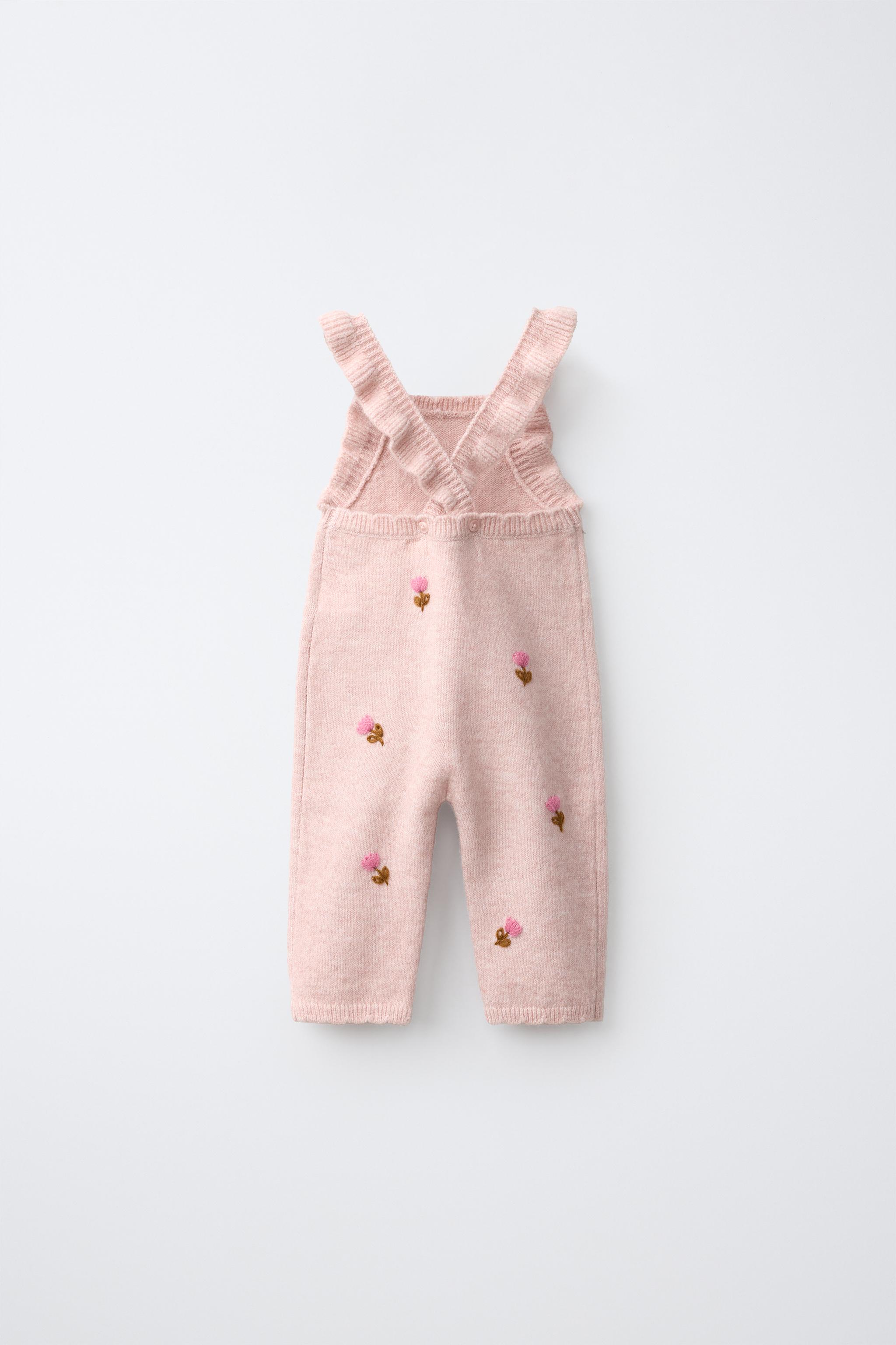 EMBROIDERED FLORAL KNIT JUMPSUIT