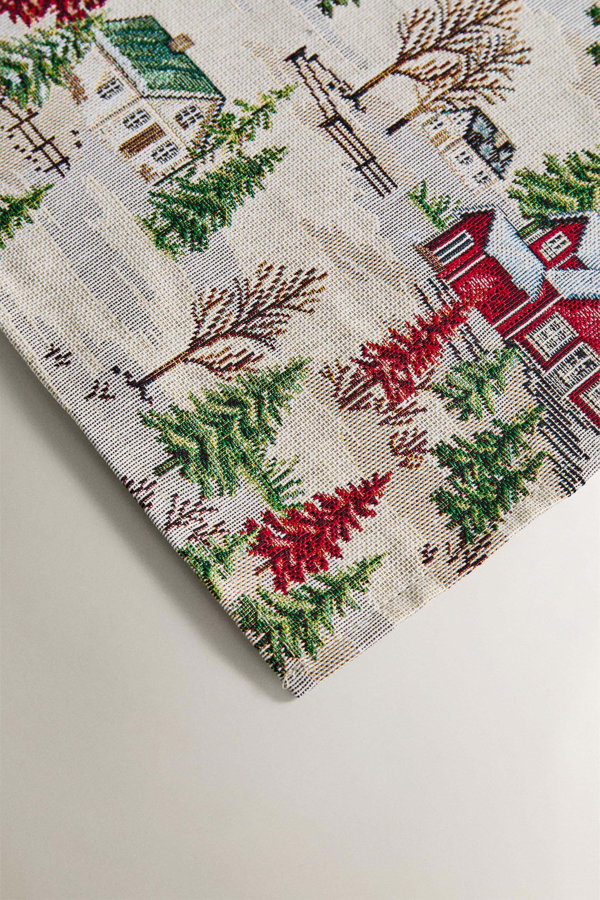 SET DE TABLE JACQUARD NEIGE NOËL