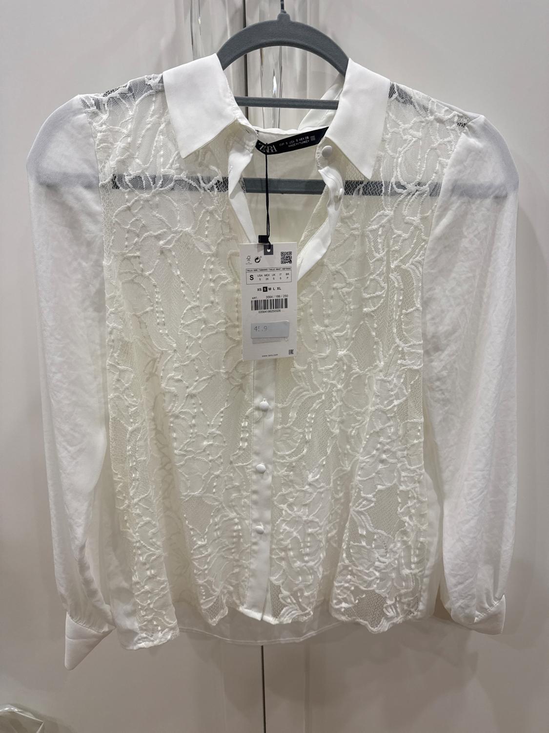 CAMISA ENCAJE LAZO