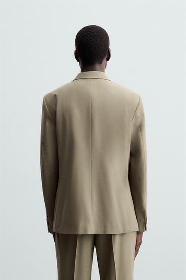BLAZER COSTUME STRUCTURÉ - Marron / Taupe de Zara - Image 2