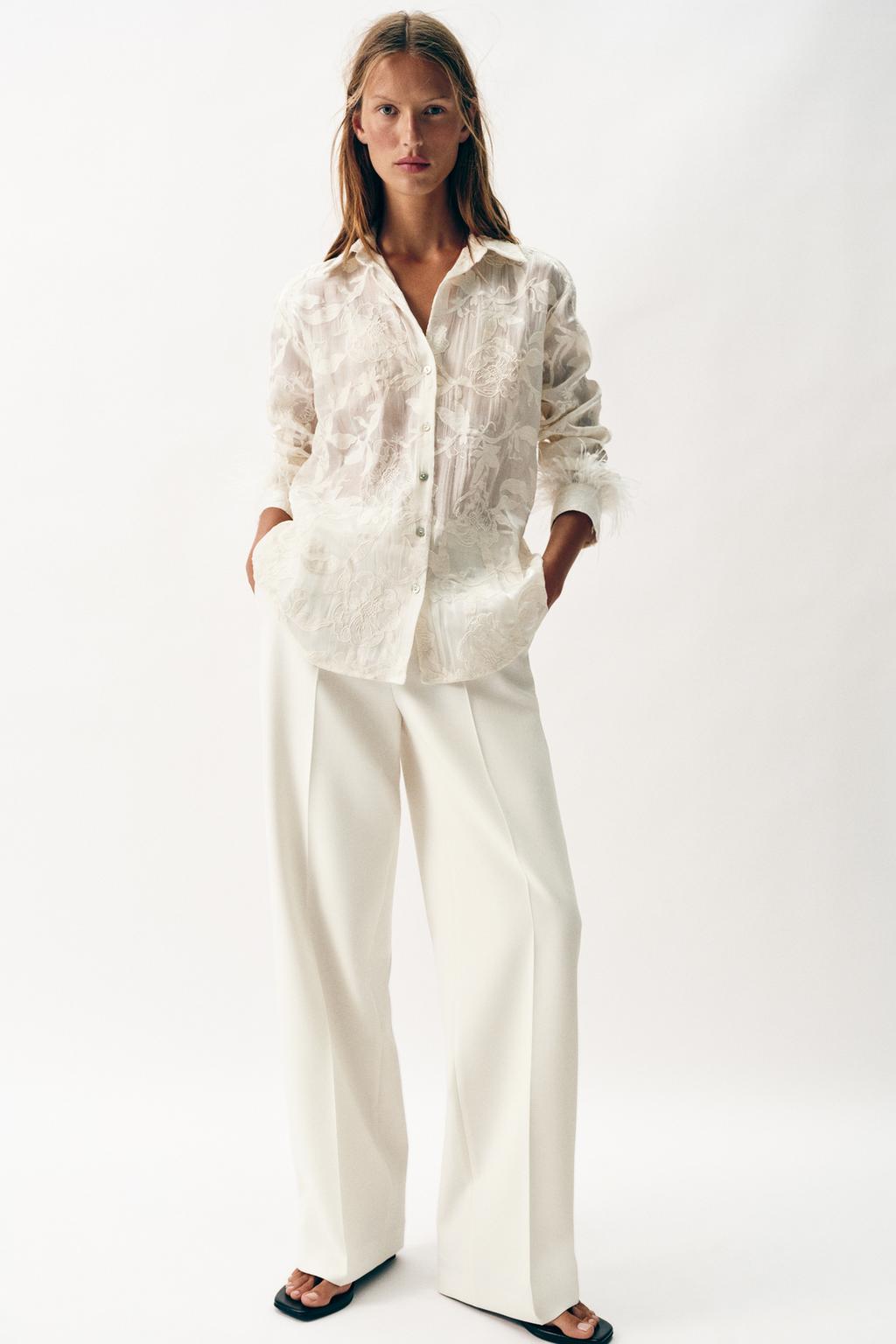 FEATHER EMBROIDERED SHIRT - image 2