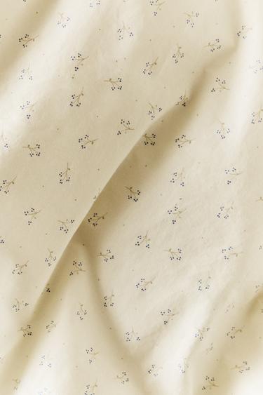 Zara Mavimsi - MİNİ ÇİÇEK DESENLİ PAMUKLU NEVRESİM