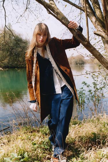ZW COLLECTION COMBINED DENIM SHIRT - Blue by Zara