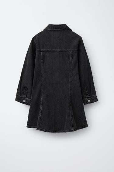 CUT-OUT DENIM DRESS - Black by Zara - Image 1