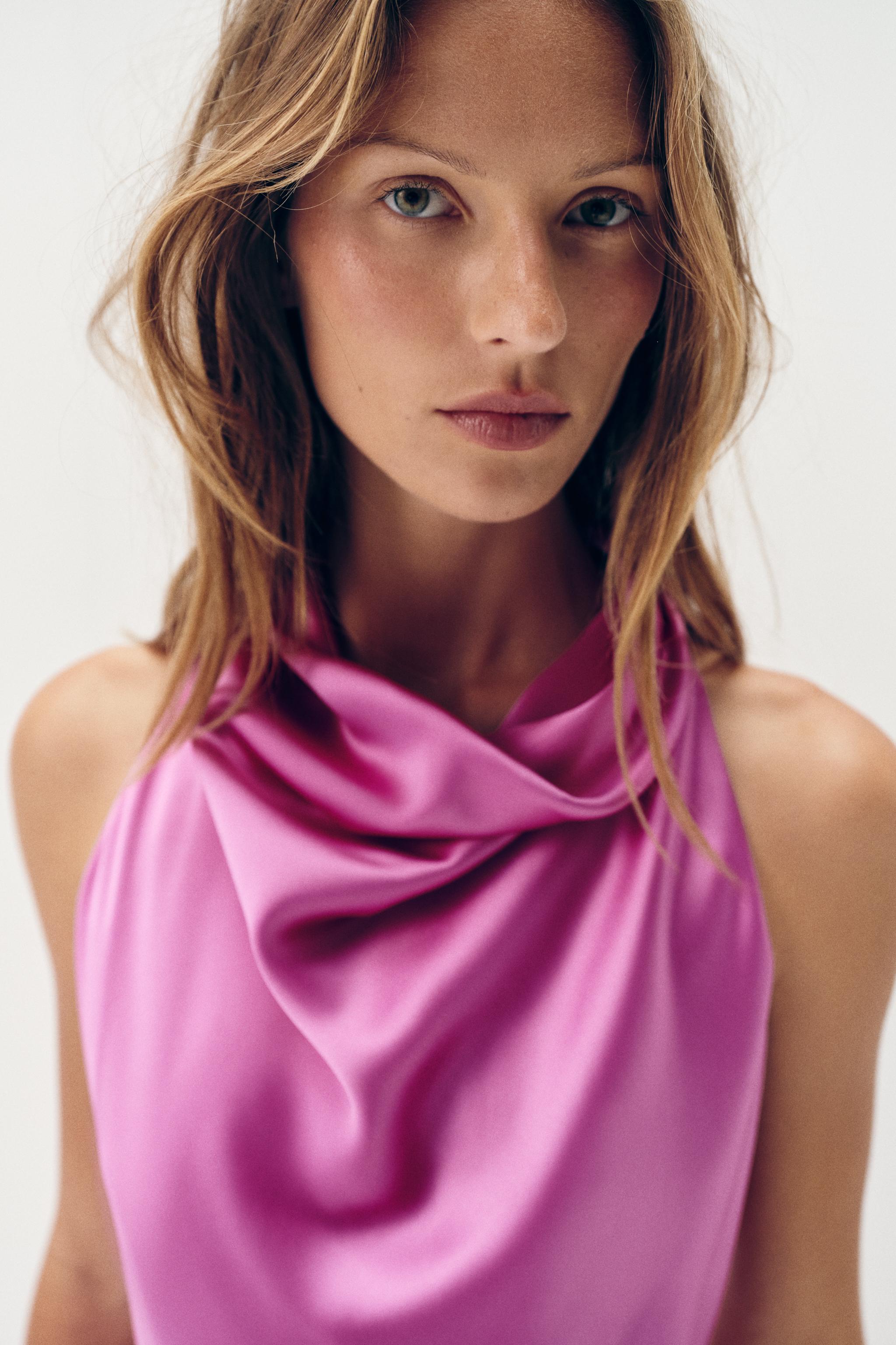SATIN EFFECT SHORT DRESS