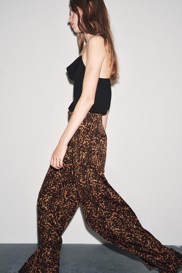 ANIMAL PRINT PALAZZO TROUSERS - Leopard by Zara