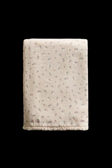 Zara BABY BATH TOWEL WITH TULIPS - Light pink - Image 0