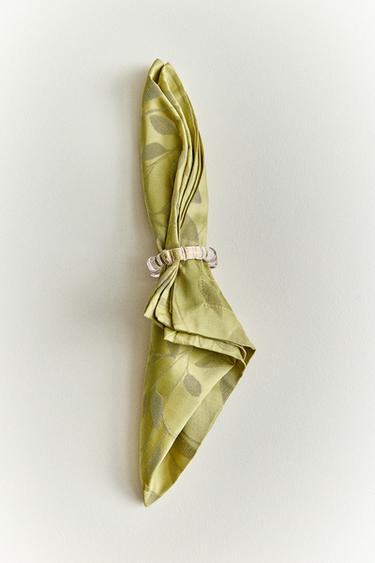 PACK GUARDANAPOS JACQUARD VEGETAL (PACK DE 2) - Verde da Zara