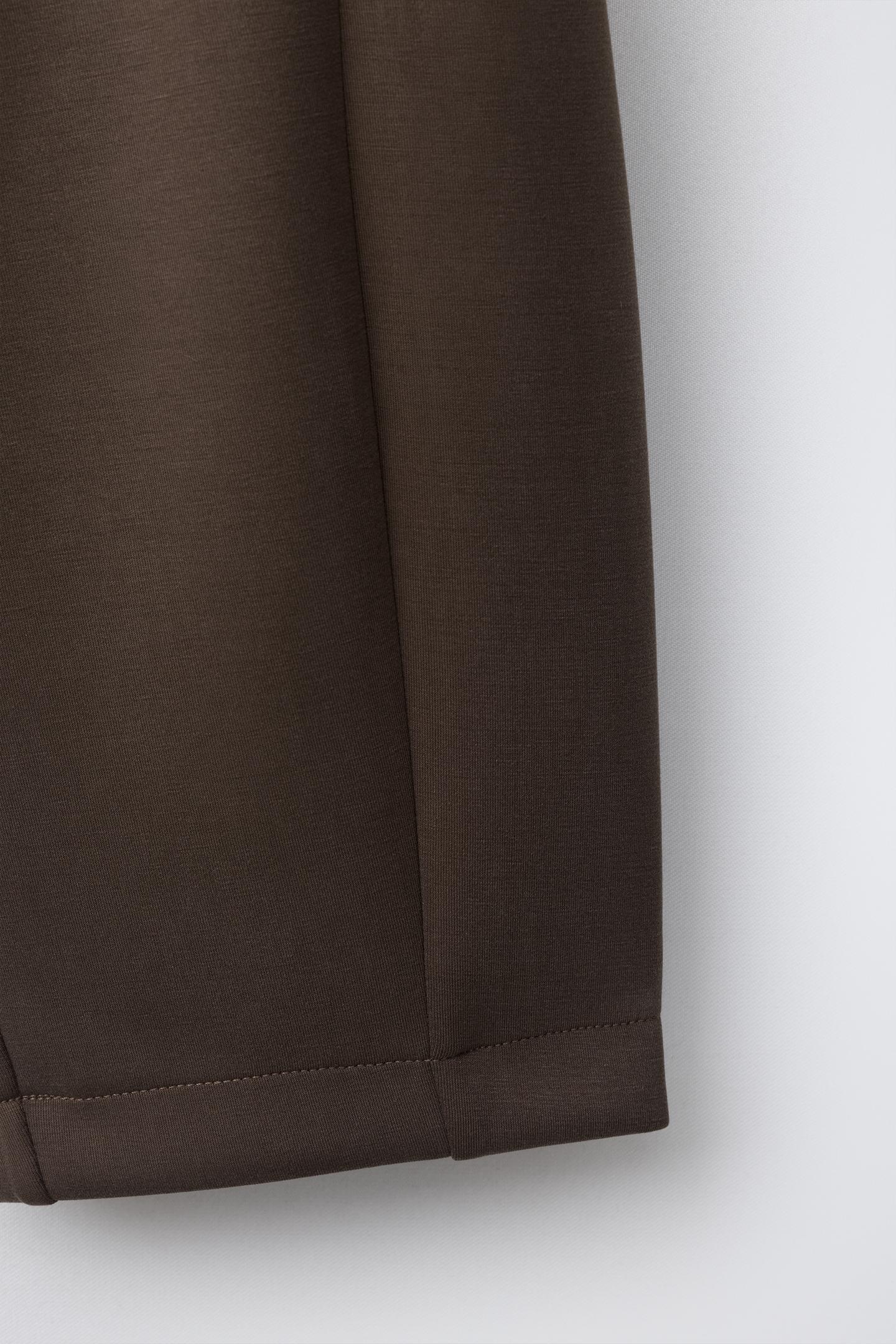 Детские брюки Zara Straight-Leg Sporty, цвет: Коричневый — фото 4