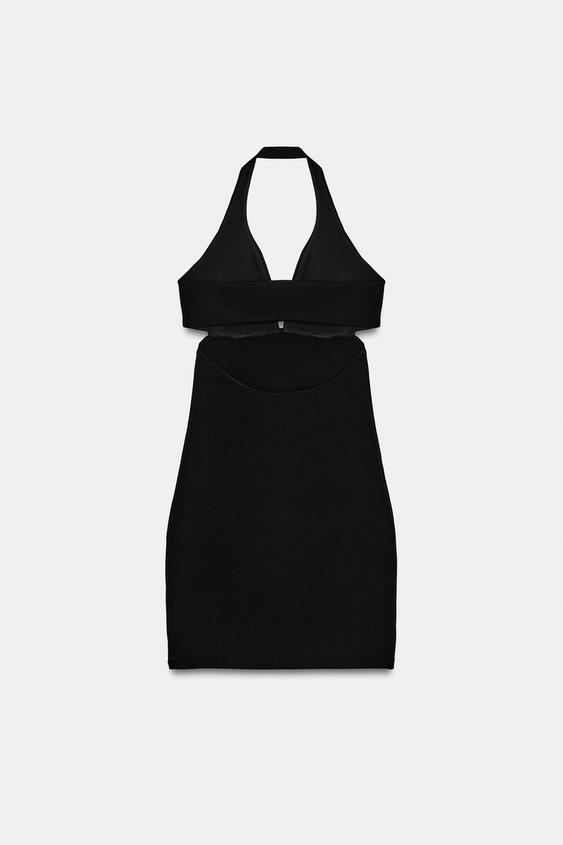black zara cut out dress Cut Out Black Dress Inspiration from Zara