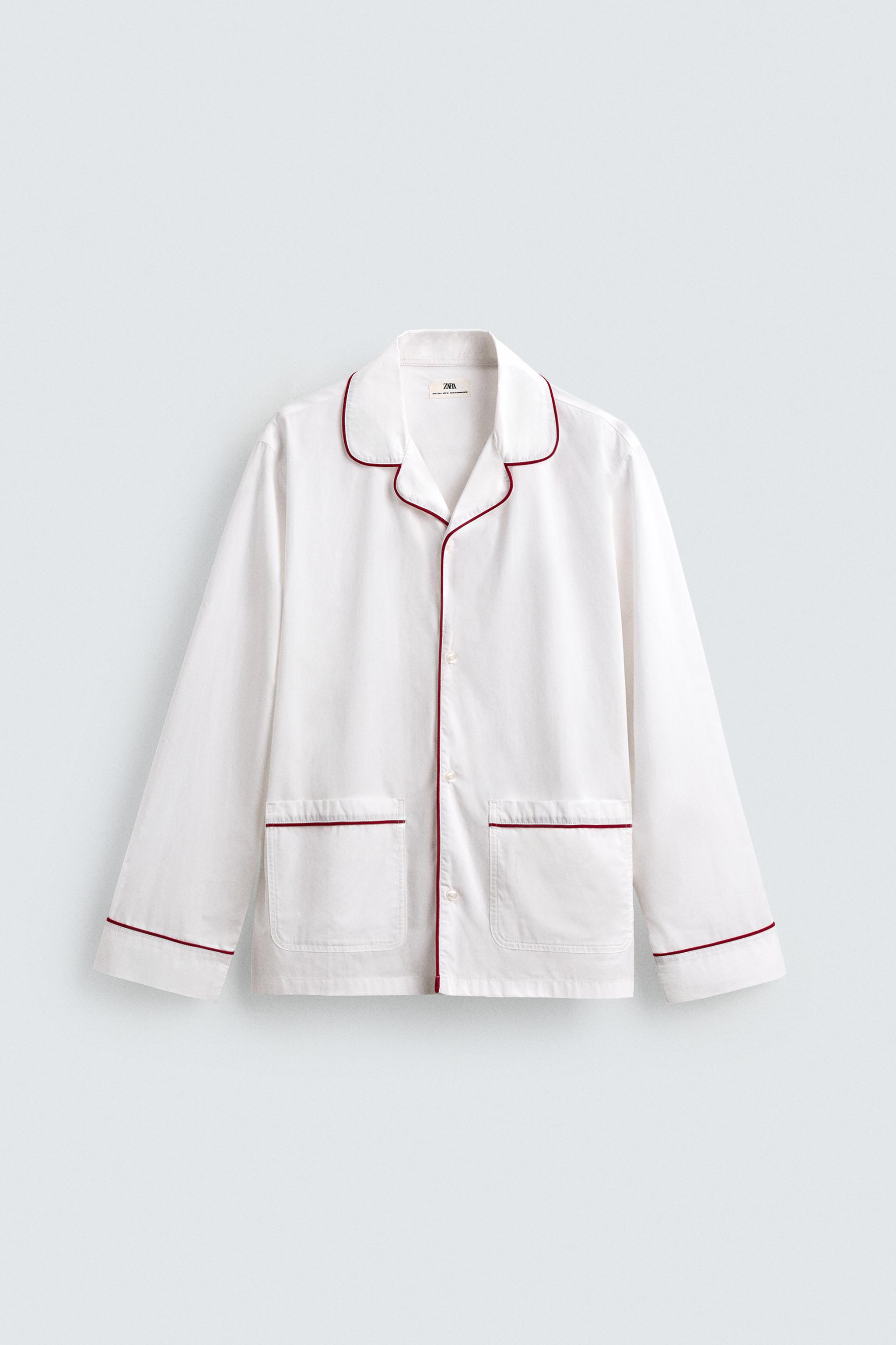 CONTRAST PIPING PAJAMA SET