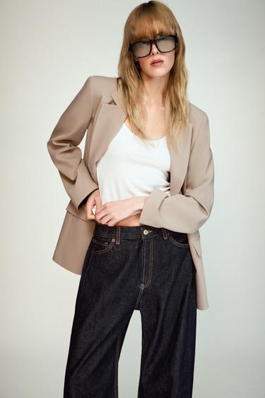 BUTTONED BLAZER - Sand by Zara