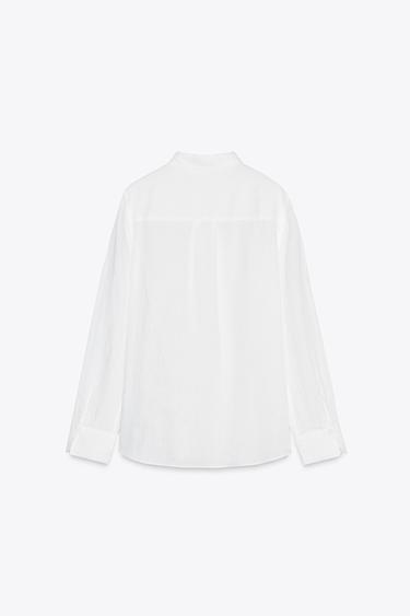 ZW COLLECTION BASIC FLOWING SHIRT - White by Zara - Image 7