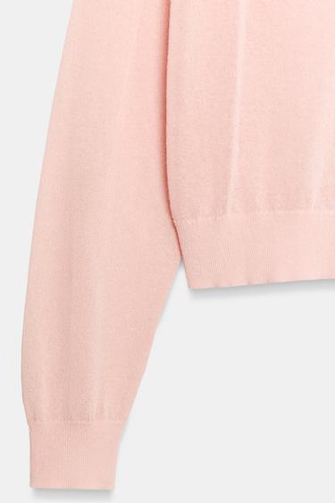 FINE KNIT CARDIGAN - Pastel pink by Zara - Image 7