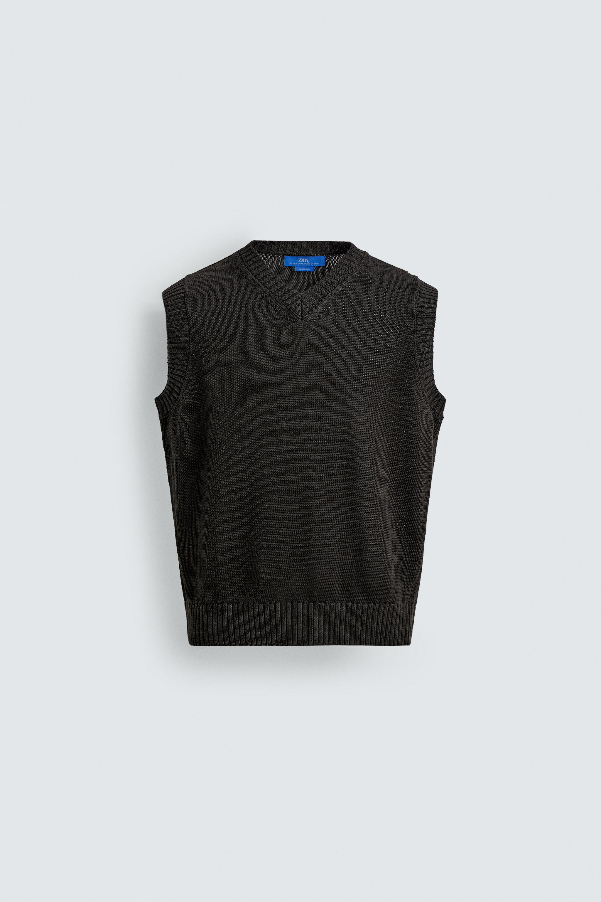 GILET EN MAILLE 100 % LIN AARON LEVINE X ZARA