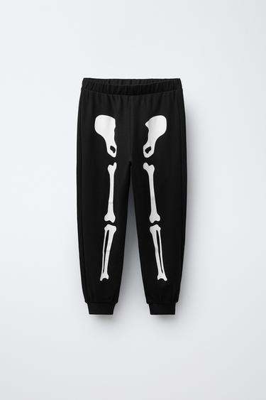 6-14 YEARS/ GLOW-IN-THE-DARK SKELETON PYJAMAS - Black by Zara - Image 3
