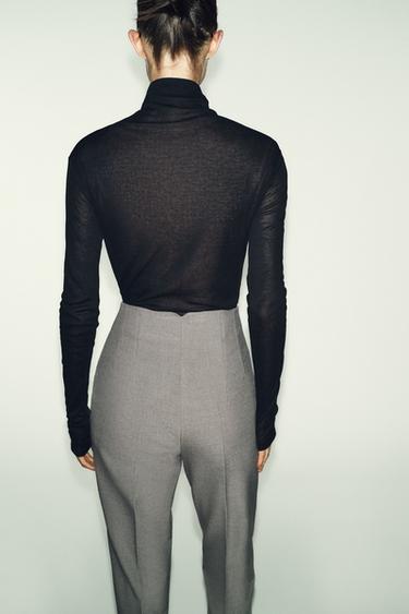 HIGH-WAIST TROUSERS - camel by Zara - Image 4