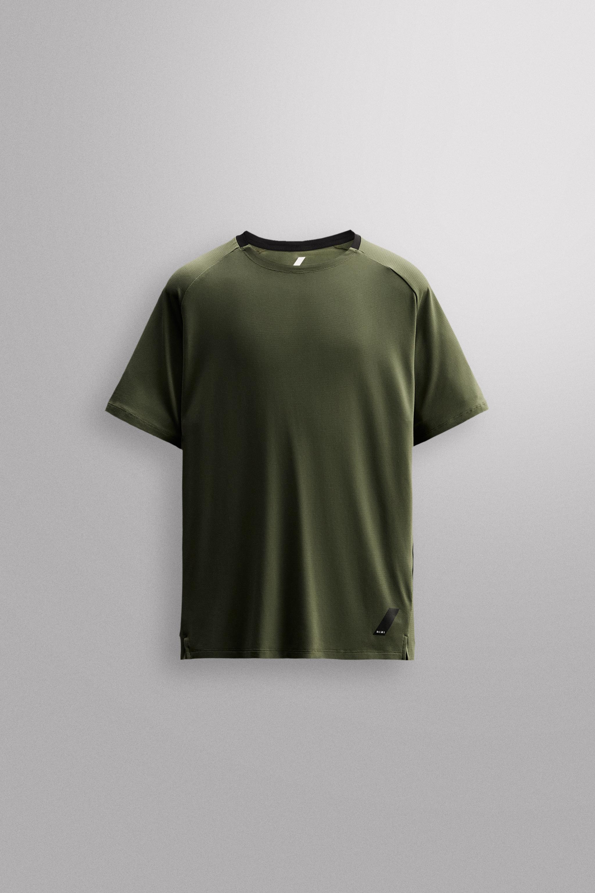 TEXTURED TRAINING T-SHIRT - Navy blue | ZARA United States