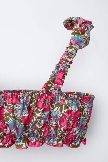 2-6 YEARS/ FLORAL PRINT BIKINI MADE WITH LIBERTY FABRIC - Fuchsia by Zara