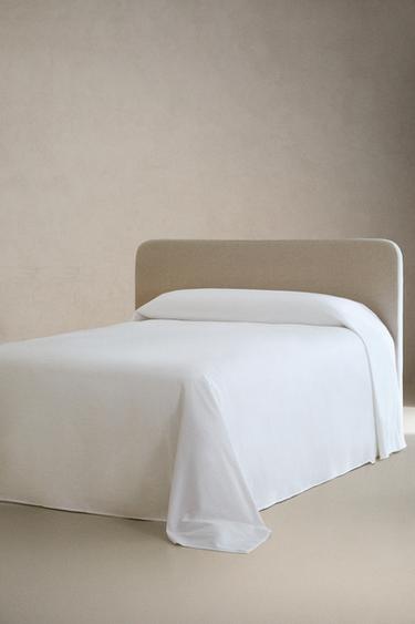 STRIPED TEXTURED BEDSPREAD - White by Zara - Image 1