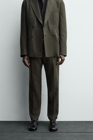 QUẦN ÂU 100% VẢI LINEN - Kaki từ Zara