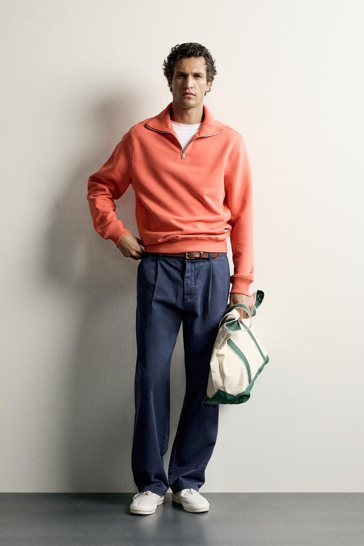 BASIC QUARTER-ZIP SWEATSHIRT