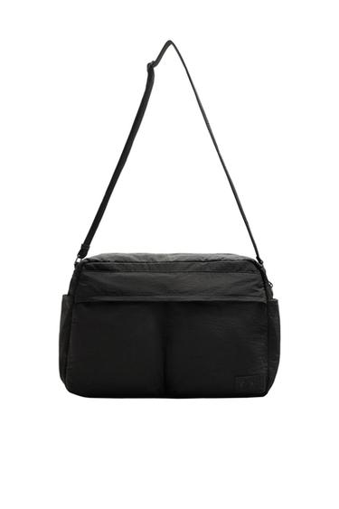 SAC BANDOULIÈRE NYLON MULTIPOCHES - Noir de Zara