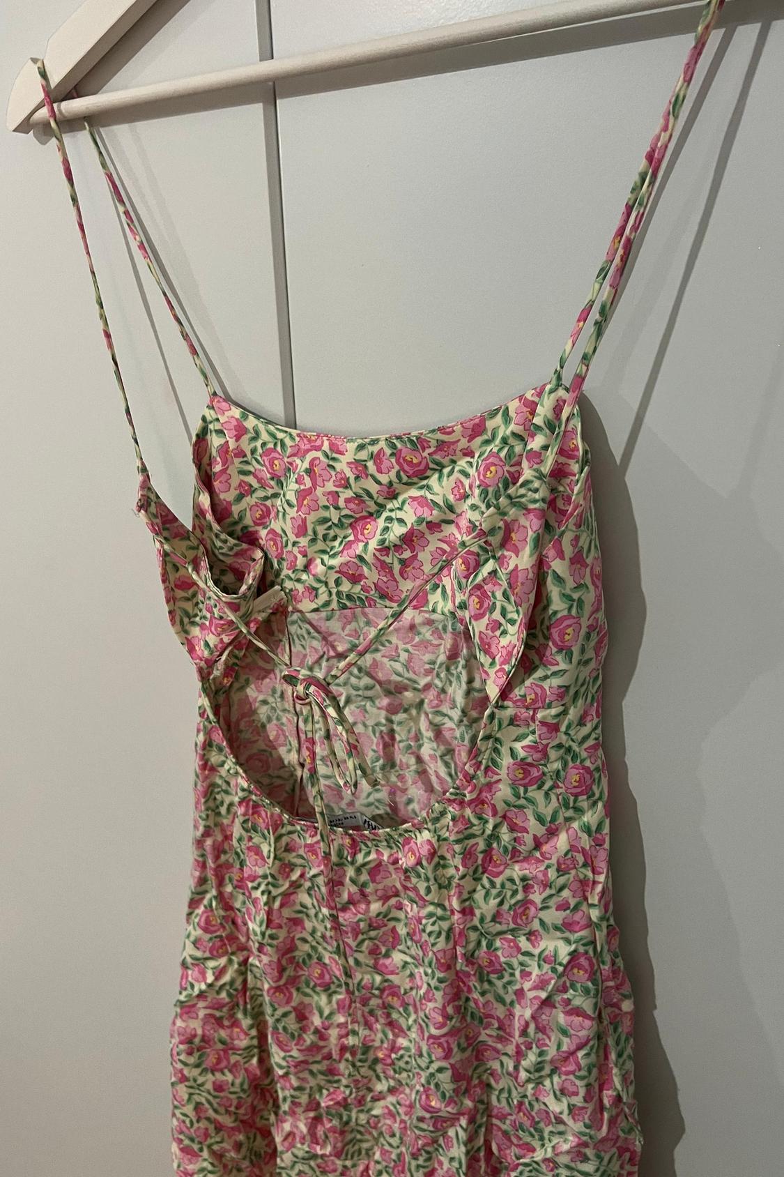 FLORAL PRINT SATIN DRESS - Image 3