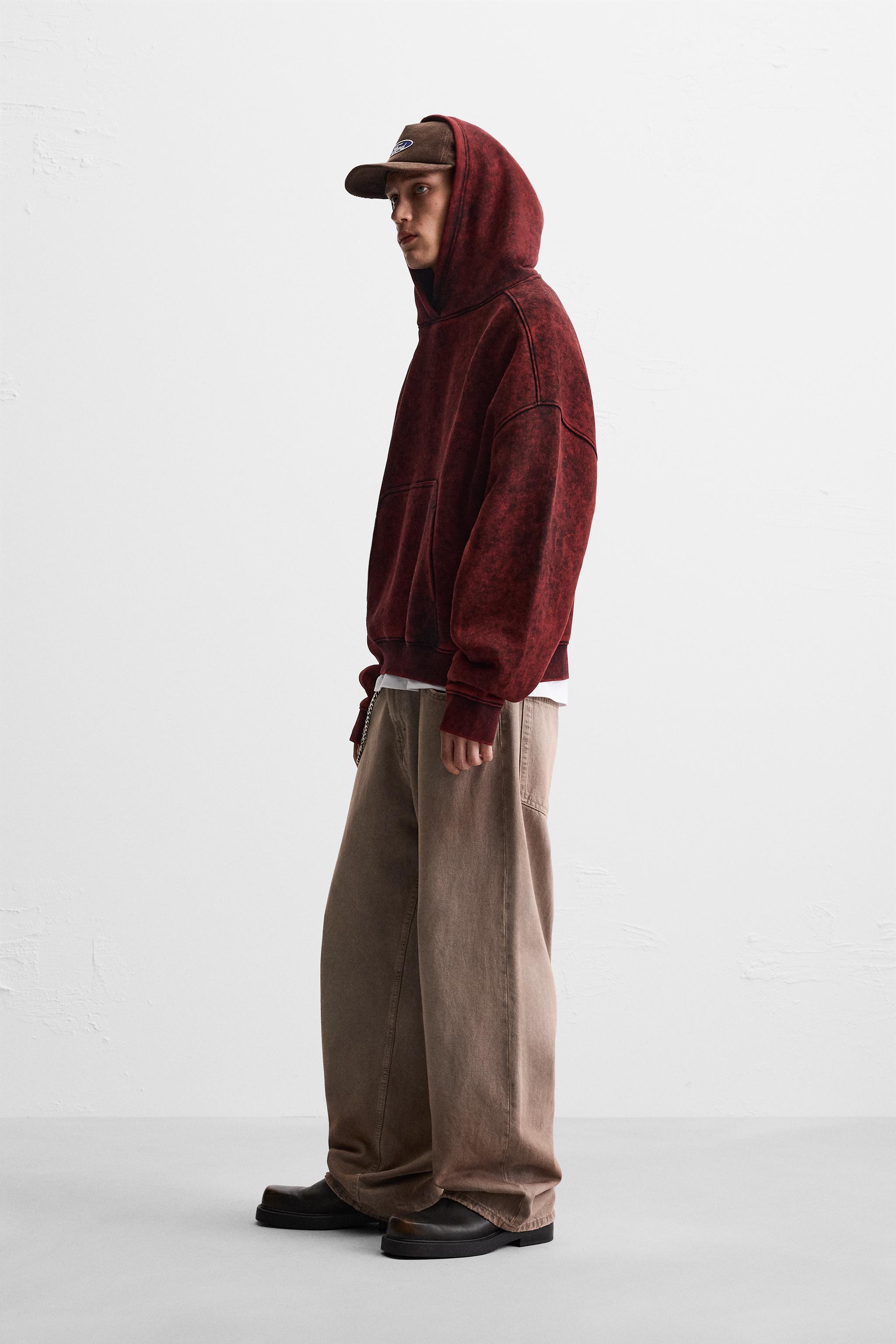 【ZARA】タイダイプリント フーディ レッド | 4393/417/600 04393417600-e2.jpg?ts=