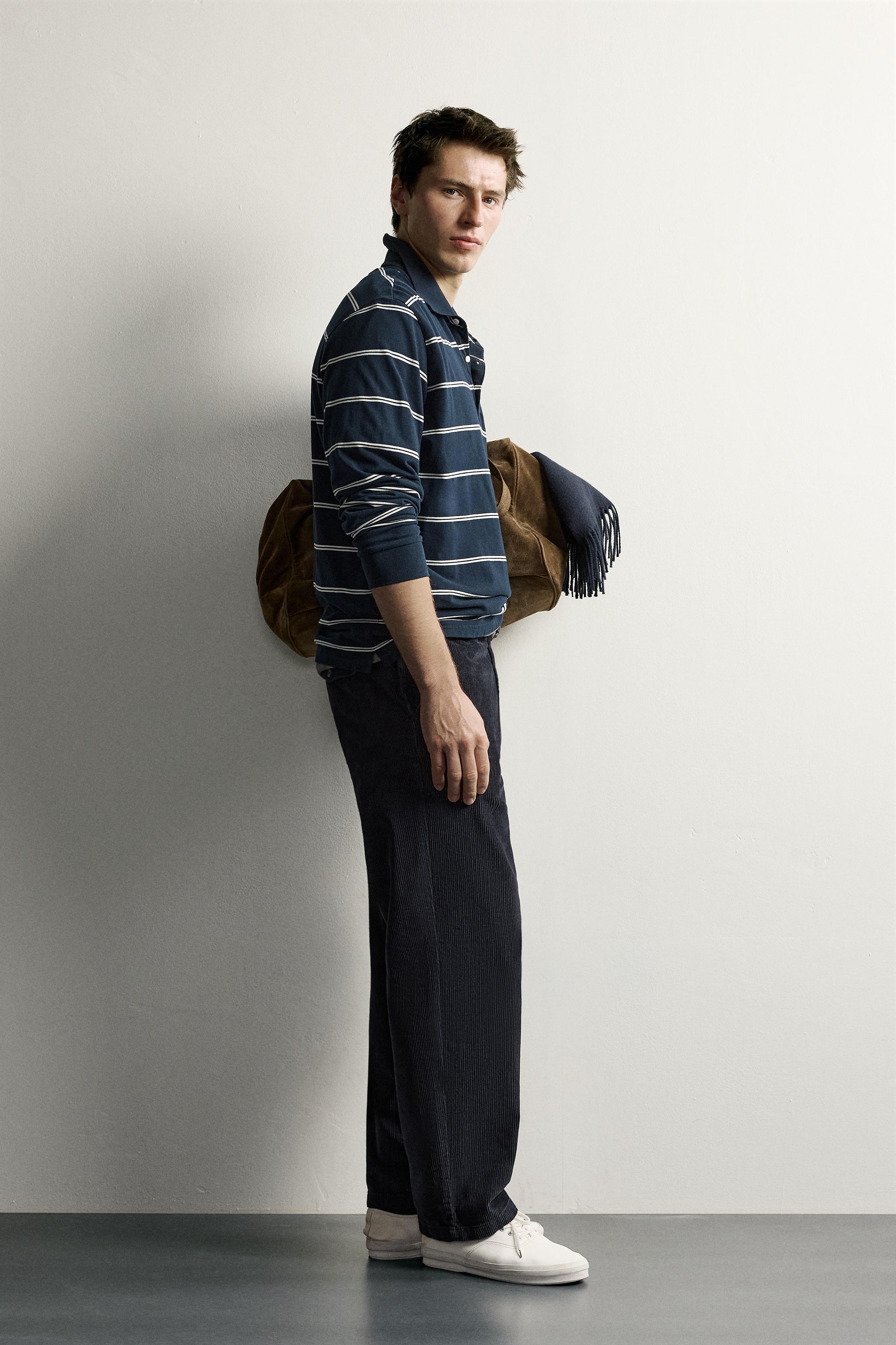 STRAIGHT-FIT CORDUROY PANTS