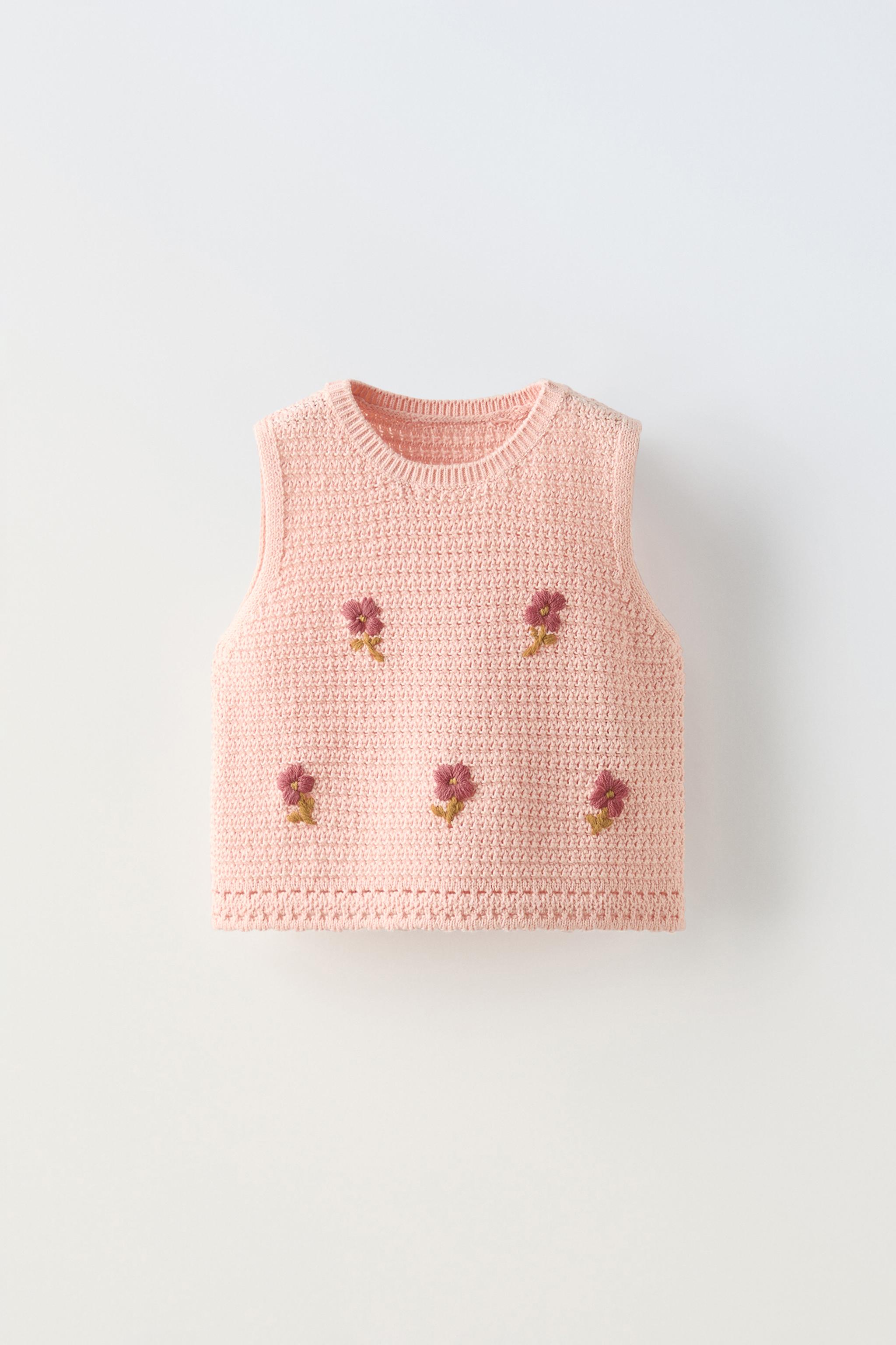 ZARA kids boxy Floral on sale sweater