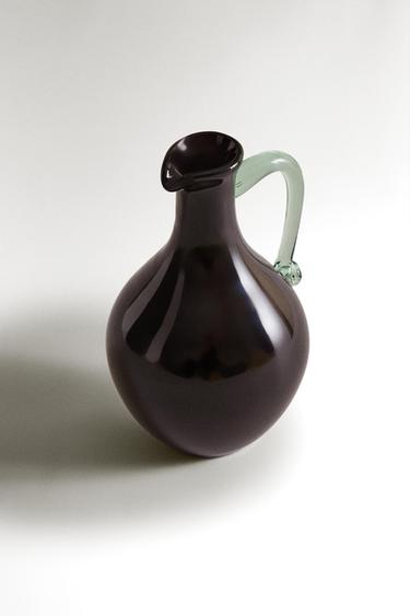 COLOURED GLASS VASE - Burgundy by Zara - Image 1