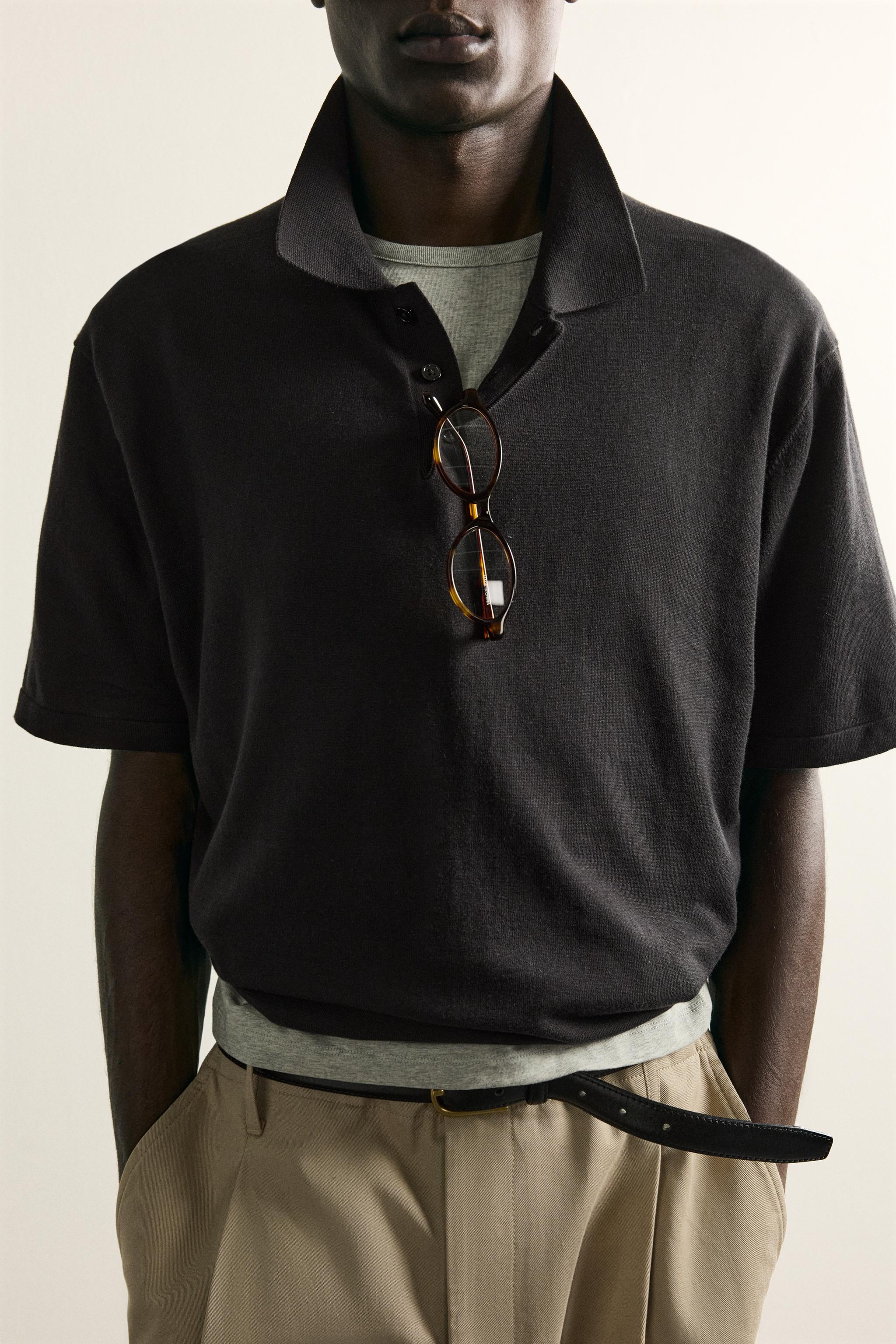 REGULAR FIT COTTON BLEND KNIT POLO
