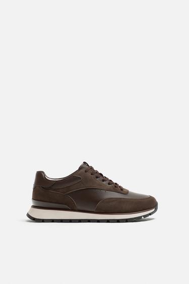 Zara CASUAL SNEAKERS - Brown