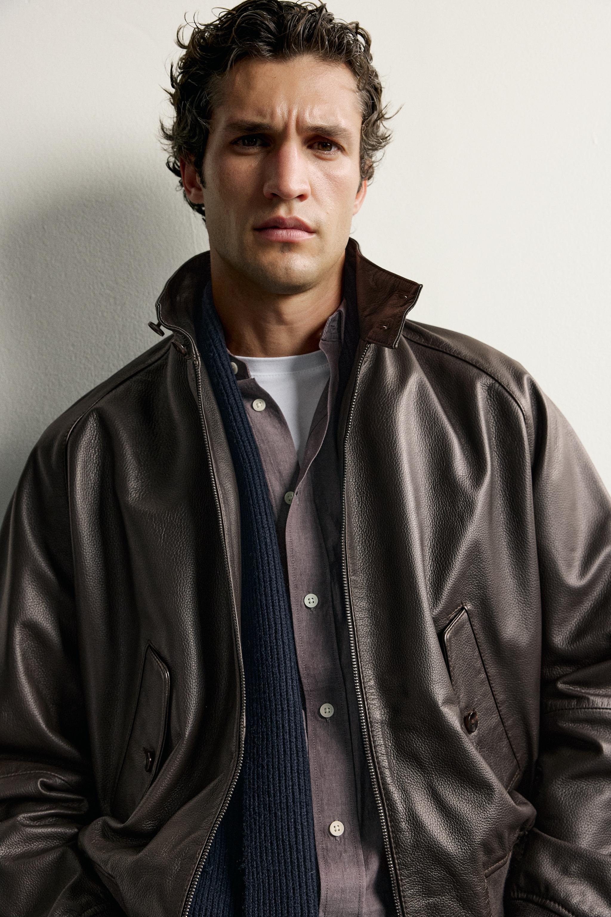LEATHER RELAXED-FIT JACKET