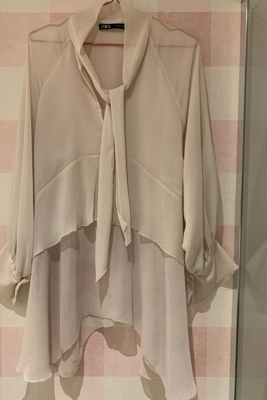 LONG BLOUSE WITH TIE NECK