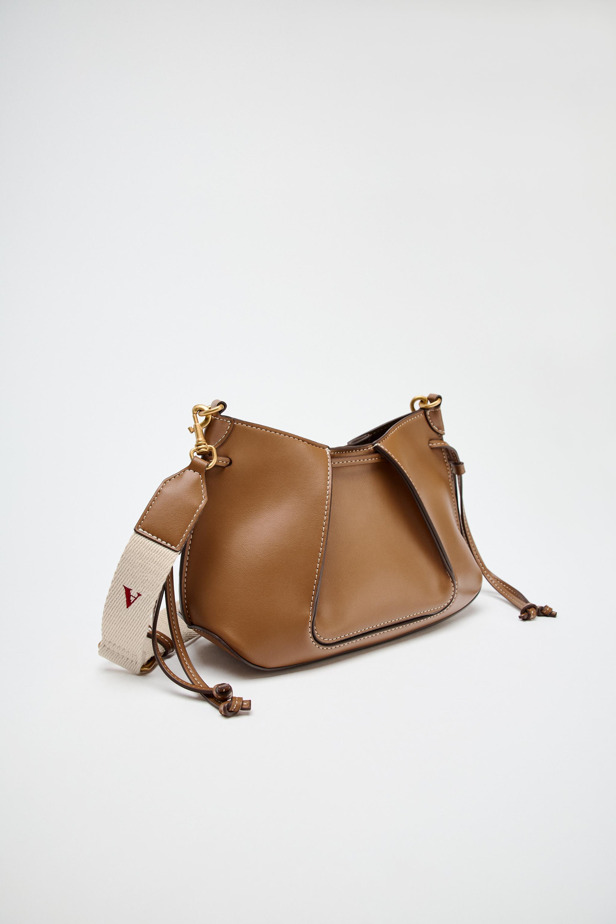 MINI PLEATED BAG - Dark tan | ZARA Australia