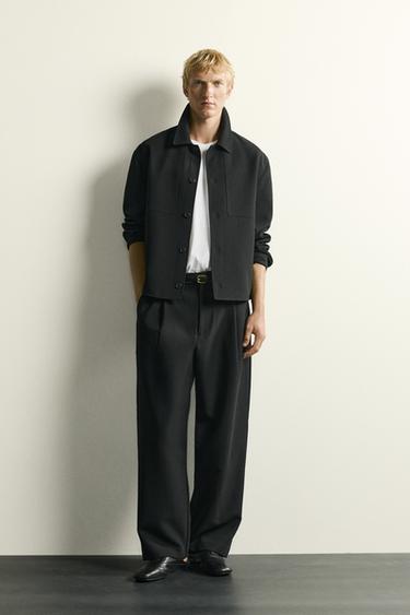 Zaras SKJORTJACKA BOXY FIT - Svart